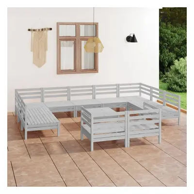 vidaXL Garden Lounge Set Outdoor Lounge Set Piece White Solid Wood Pine