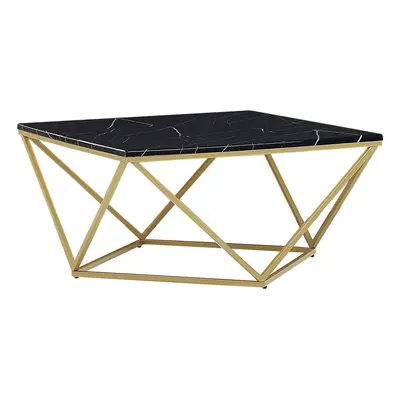 Coffee Table MALIBU Marble Effect Black