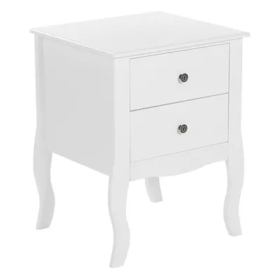 2 Drawer Bedside Table LANE White