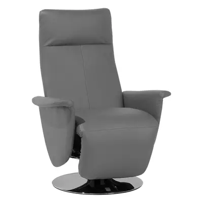 Recliner Chair PRIME Faux Leather Grey