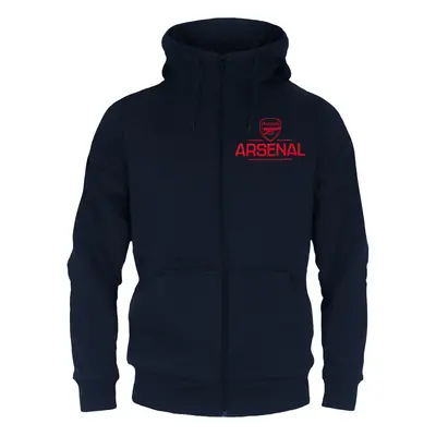 (Navy Blue, 3XL) Arsenal FC Official Football Gift Mens Fleece Zip Hoody