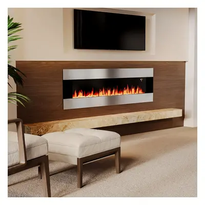 (60 Inch) Electric Fireplace with Multi-color Flames