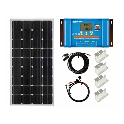 150w Solar Panel Kit Battery Charging PWM USB Controller Z Brackets with Mounting Brackets and C