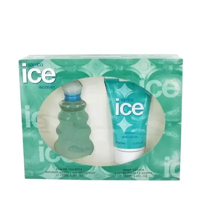 Samba Ice Pcs Set For Women: 3.3 Edt Sp + 4.4 Body Lotion