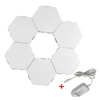 (6Pcs, US Plug) Touch Sensor Quantum Wall Lamps Hexagon Shape Honeycomb