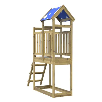 (solid impregnated wood) vidaXL Play Tower with Ladder Playset Climbing Frame Impregnated Wood P