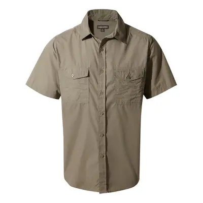 (XL, Pebble Grey) Craghoppers Mens Kiwi Short-Sleeved Shirt