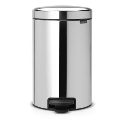 Brabantia Pedal Bin newIcon with Plastic Inner Bucket, Litre - Brilliant Steel