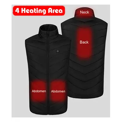 (2XL, Heaters) Heated Vest Warm Electric USB Charging Men Women Jacket Winter Body Coat Thermal