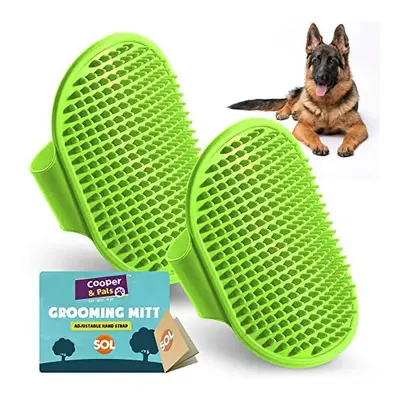 2pk Pet & Dog Brushes for Grooming | Soft Silicone Dog Bath Brush | Dog Grooming Brush | Pet Gro