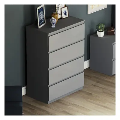 (Grey) Glinton Modern Drawer Chest Bedroom Home Storage