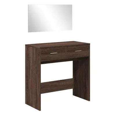 (brown oak) vidaXL Dressing Table with Mirror Cosmetic Table Makeup Table Vanity Desk