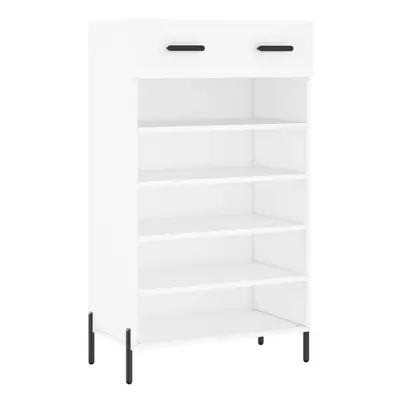 (white) vidaXL Shoe Cabinet Shoe Cupboard Shoe Rack Concrete Grey Engineered Wood