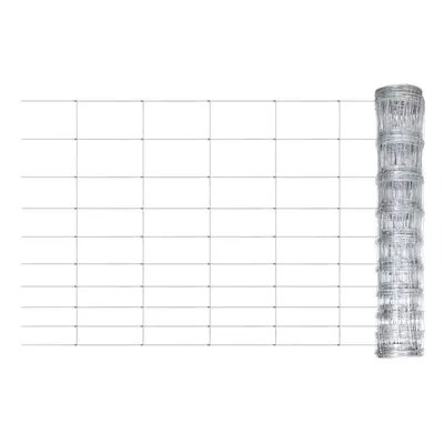 vidaXL Garden Fence Galvanised Steel Silver 50x1,2 m Wire Mesh Fencing Barrier