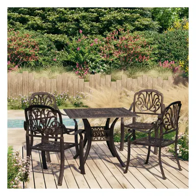 5 Piece Bistro Set Cast Aluminium Bronze