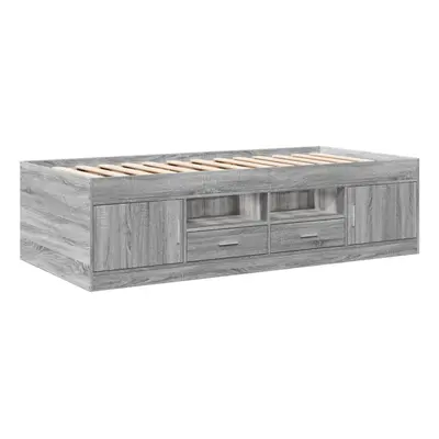 (grey sonoma, x cm) vidaXL Daybed with Drawers Sofa Bed Daybed Couch Guest Bed Engineered Wood