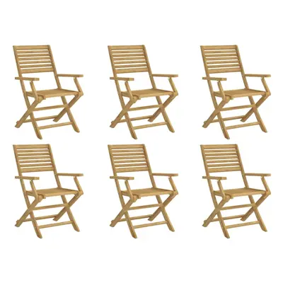 (with armrest, pcs) vidaXL Folding Garden Chairs Outdoor Chair Dining Chair Solid Wood Acacia