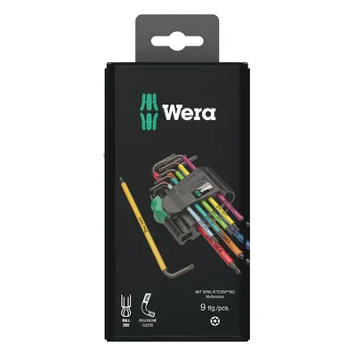 Wera 967SPKL/9BO Multicolour TX-key set, TX8 - TX40, 9pc