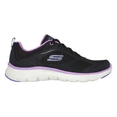 (4 UK, Black Leather) Skechers Womens Flex Appeal 5.0 Fresh Touch Trainers Sneakers Shoes