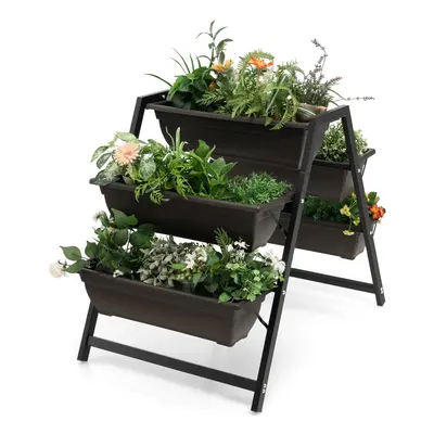 Metal Raised Garden Bed Plant Boxes 3+2 Planter w/ Drainage Holes