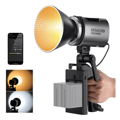 NEEWER MS60B Bi-color LED Video Light Handheld Spotlight