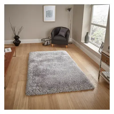 (60x120cm) Montana Shaggy Rugs in Silver Small Large Thick Soft Plain Pile Luxury Mats