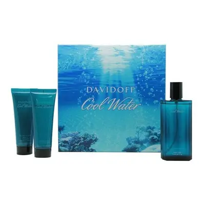 Davidoff Cool Water Gift Set 125ml EDT + 75ml Aftershave Balm + 75ml Shower Gel