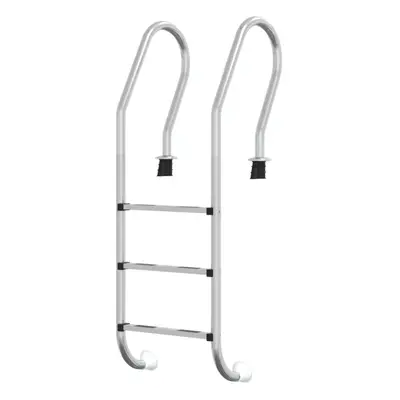 (for concrete surface, curved) vidaXL Pool Ladder Stainless Steel Inground Pool Step Ladder Swim