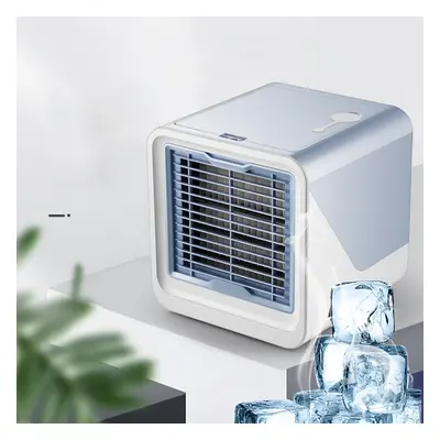 (Blue) in USB Fan Air Purifier Cooler Conditioner Desktop Humidifier Table Fan For Nightstand Of