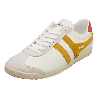 (7) Gola Bullet Pure Womens Fashion Trainers in White Yellow