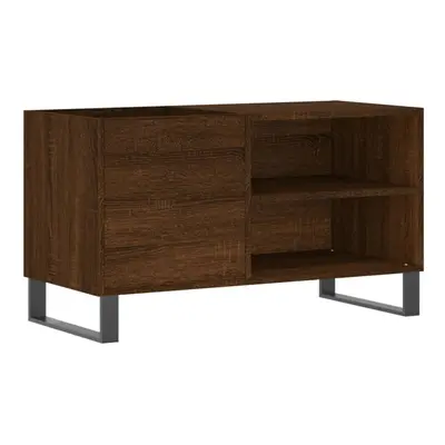 (brown oak) vidaXL Record Cabinet Record Storage Cabinet Sideboard White Engineered Wood