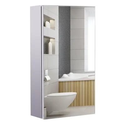 HOMCOM Wall Mounted Bathroom Mirror Glass Storage Cabinet Cupboard