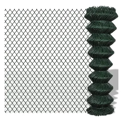 vidaXL Chain Fence 1.5x25m Green Garden Patio Wire Mesh Panel Fencing Barrier