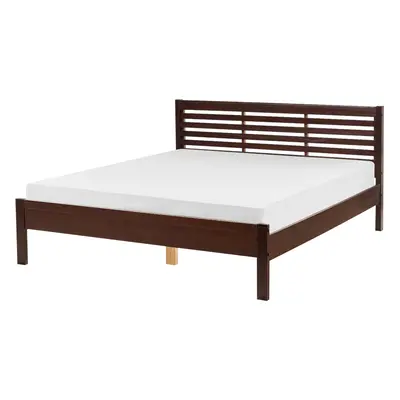 Bed Wood CARNAC x cm (EU King Size) Dark Wood