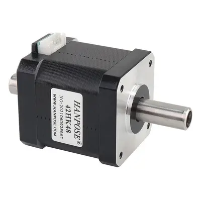 (48mm) Double Shaft Motor 4-lead Hollow Biaxial Motor for CNC Router Engraving Milling Machine