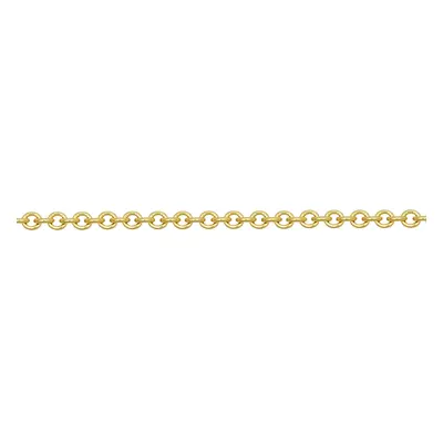 (16) Jewelco London Ladies Solid 18ct Yellow Gold Oval Link Rolo Trace 1.5mm Gauge Pendant Chain