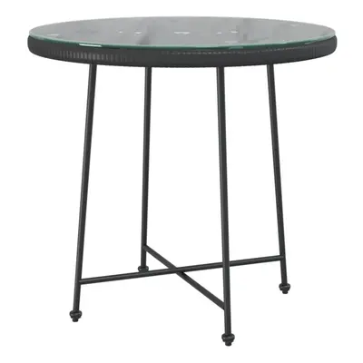 (black, Ã? x cm) vidaXL Dining Table Tempered Glass and Steel Table Black/Brown Multi Sizes