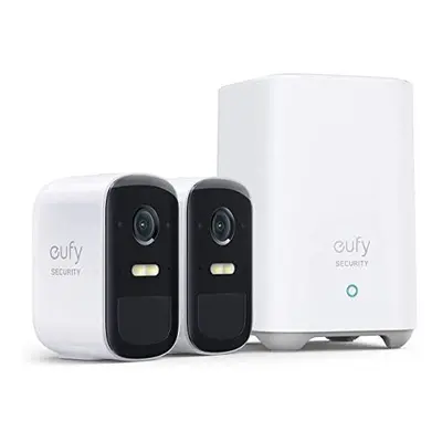 eufy Security, eufyCam 2C Pro 2-Cam Kit, Wireless Home Security System with 2K Resolution, 180-D