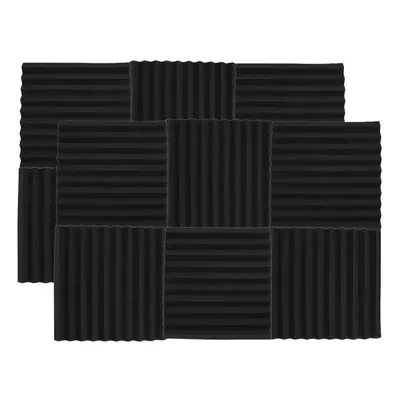 (Black) 25x25x2.5cm Pcs Acoustic Foam Soundproof Studio for Walls Sound