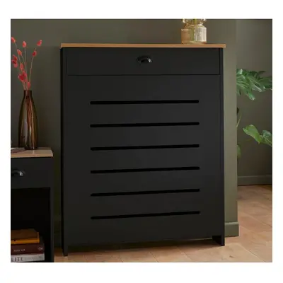 Vale Designs Storage Radiator Cover with Drawer - Black Small x 780mm