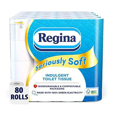 Regina Seriously Soft Indulgent Toilet Tissue, Rolls, Biodegradable Packaging