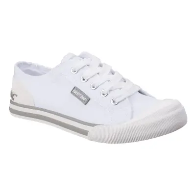 (3 UK, White) Rocket Dog Womens/Ladies Jazzin Canvas Lace Up Shoe