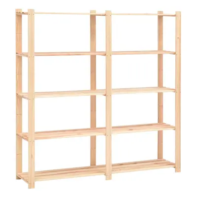 vidaXL Solid Pinewood 5-Tier Storage Rack 170x38x170cm 500kg Organiser