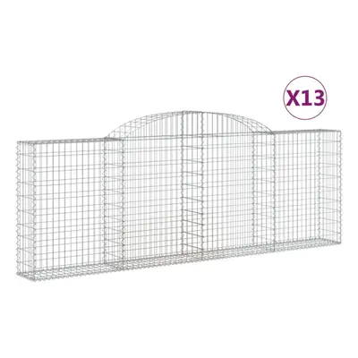 (300 x x 100/120 cm/ pcs) vidaXL Arched Gabion Basket Stone Basket Gabion Retaining Wall Galvani