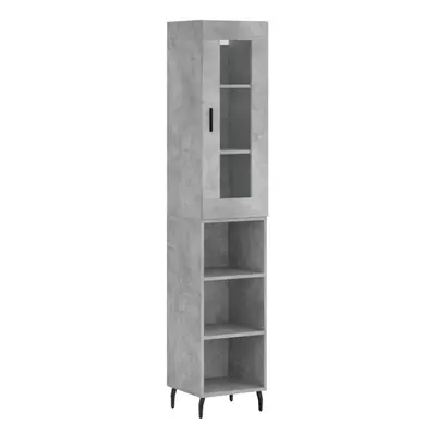 vidaXL Highboard Sideboard Cupboard Side Cabinet Concrete Grey Engineered Wood