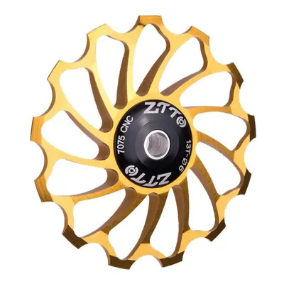 (Gold) 4/5/6MM Lightweight High Strength Aluminum Alloy Ceramic Rear Paddle Guide Wheel MTB Road