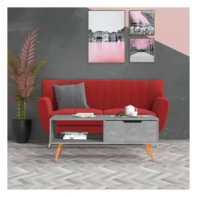 vidaXL Coffee Table Concrete Grey Engineered Wood Side Tea Accent Couch Table