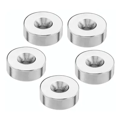 5pcs 25mmx10mm 5mm Hole Round Magnet Ring Rare Earth Neodymium