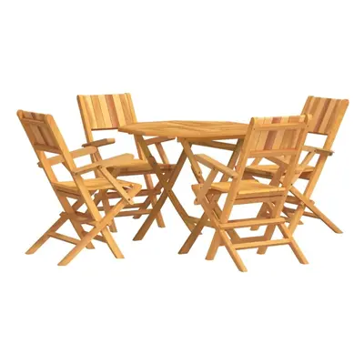 (octagon, with armrest) vidaXL Garden Dining Set Outdoor Table and Chairs Piece Solid Wood Teak