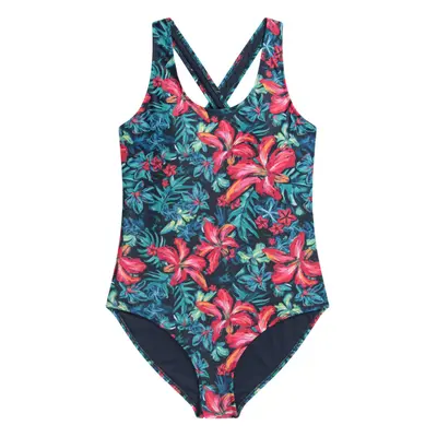 (6 UK, Red) Animal Womens/Ladies Mia Floral Cross Back One Piece Swimsuit